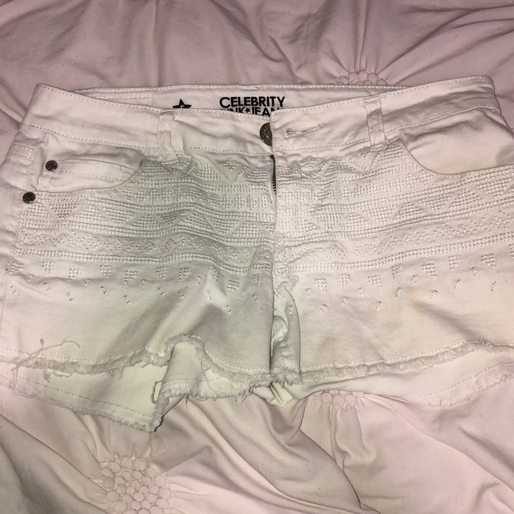 white jean shorts